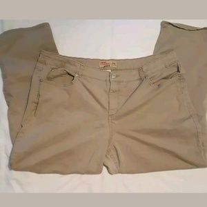 Womens Plus Size Khaki Jeans